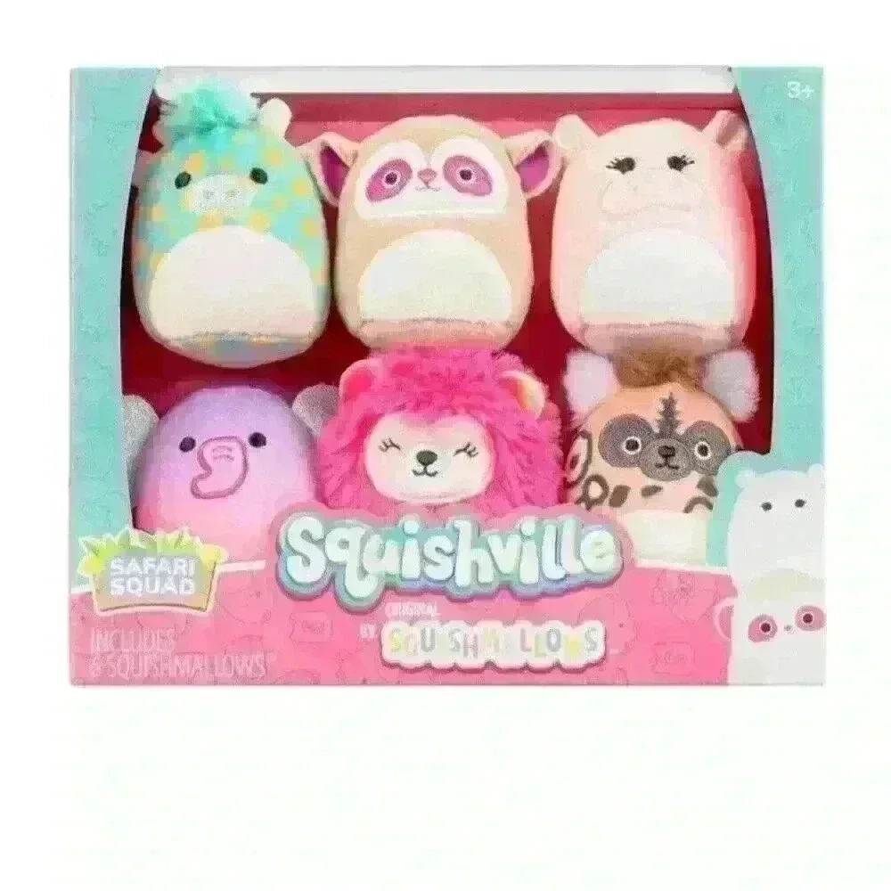 SQUISHMALLOWS SQUISHVILLE SAFARI SQUAD – 2 INCH 6-PACK - NEW IN BOX – FOR AGE 3+ - Picture 2 of 4